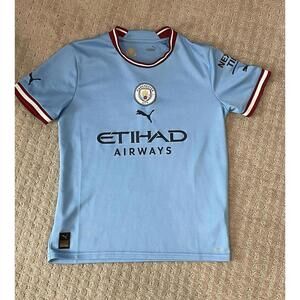 PUMA 22/23 Manchester City Youth Home Jersey Size Medium